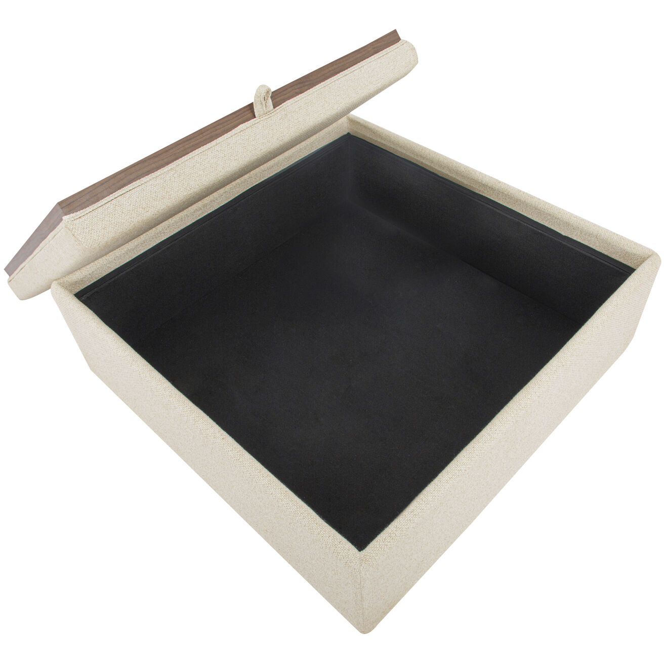 Montana 13.4 inch White Storage Ottoman